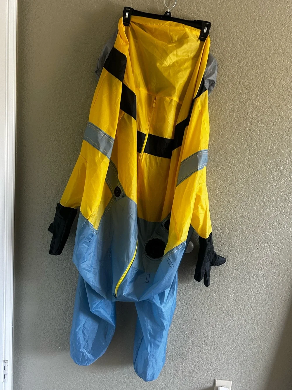 Kids Inflatable Minion Costume Blow Up Jumpsuit with Fan,Halloween